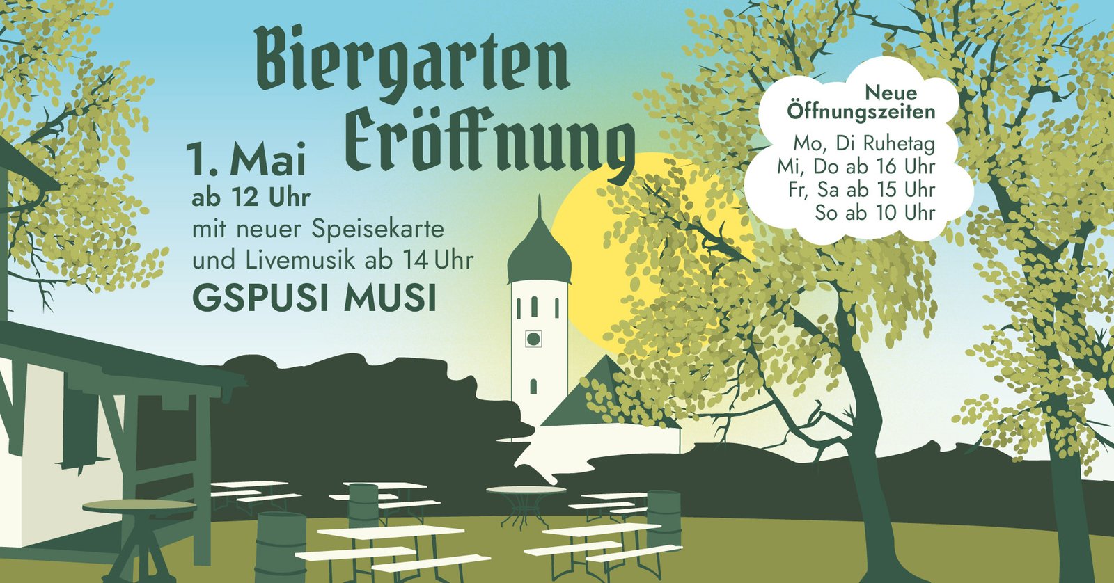 Biergarten Eröffnung am 1. Mai
