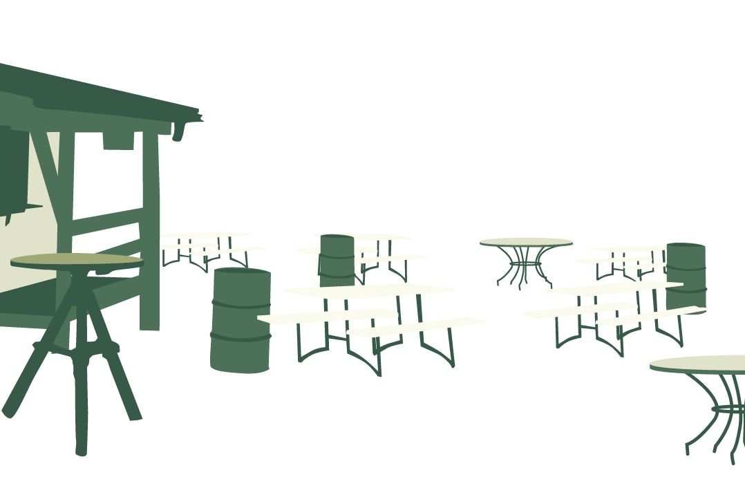 Illustration Biergarten