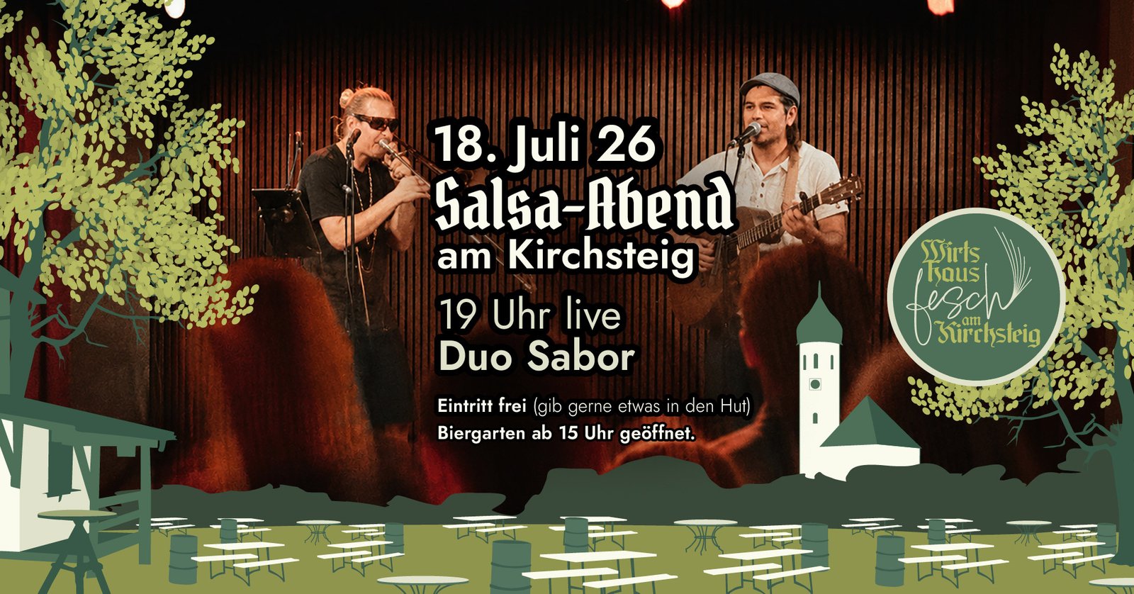 Salsa-Abend am Kirchsteig mit Duo Sabor live